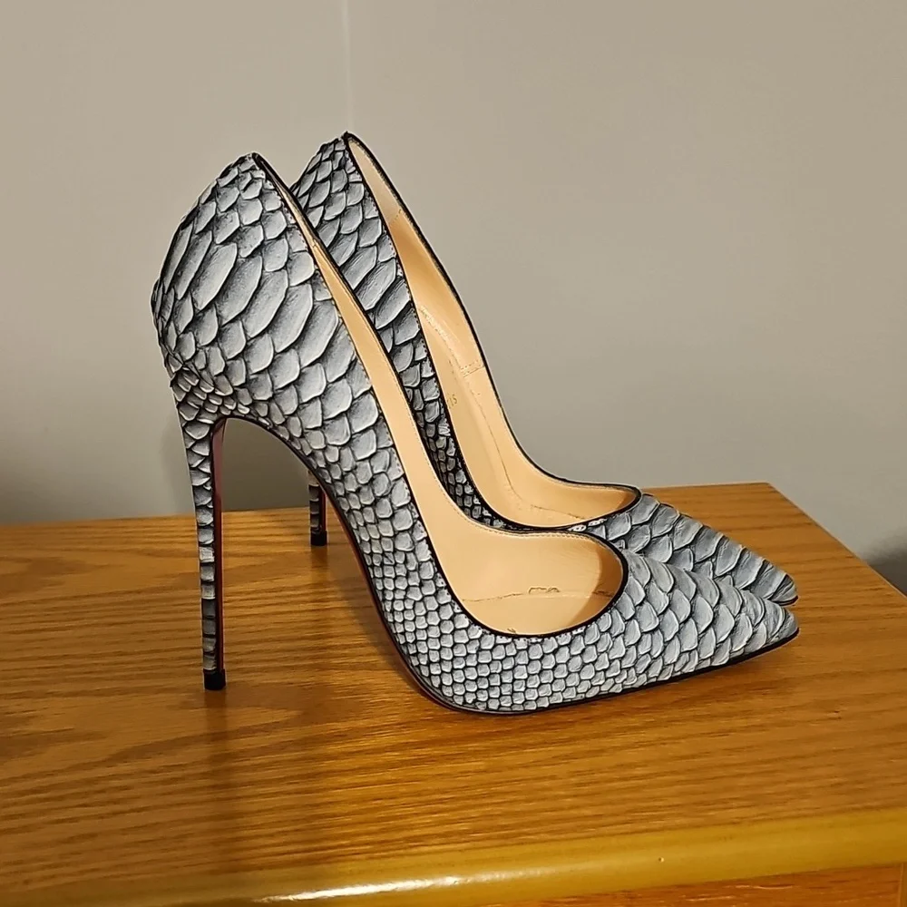 Christian Louboutin Python Froze So Kate Heels Brand New - Picture 4 of 11
